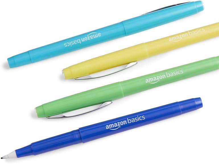 Amazon Basics Felt Tip Marker Pens, Assorted Colors, for Art Projects, Writing, Drawing, and Journaling, 12-Pack - Image 4