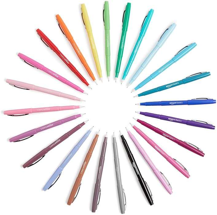 Amazon Basics Felt Tip Marker Pens, Assorted Colors, for Art Projects, Writing, Drawing, and Journaling, 12-Pack - Image 5