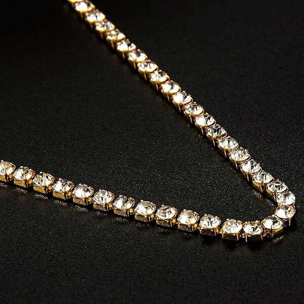 Juvale Gold Rhinestone Trim Chain - 11 yd x 2 mm Gold - DIY Crafts & Sewing - Appliques & Embellishments - Sew-On Rhinestones for Clothes - Image 6