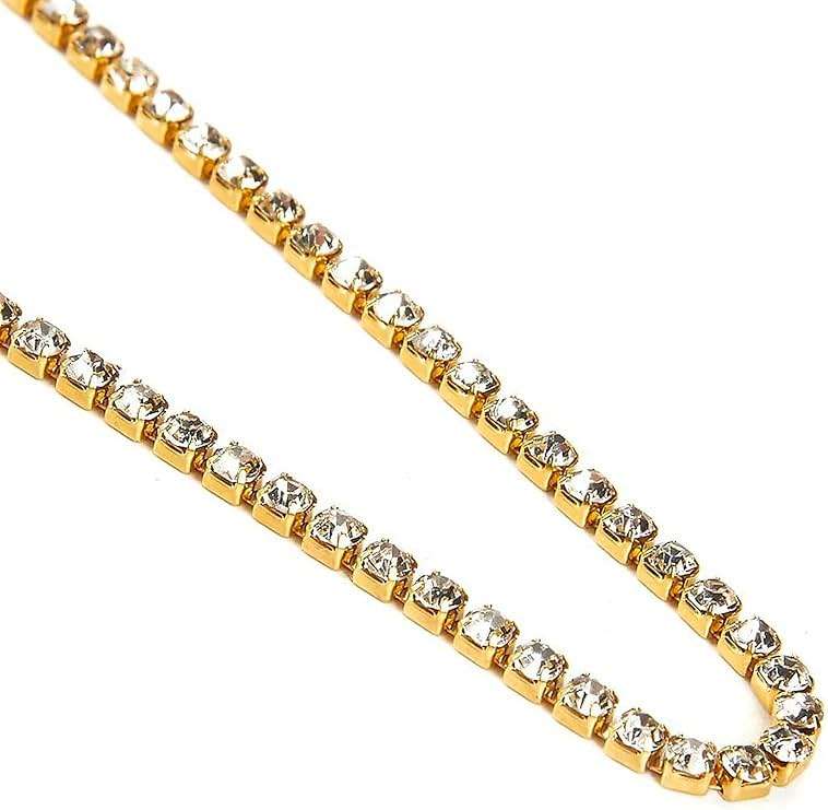 Juvale Gold Rhinestone Trim Chain - 11 yd x 2 mm Gold - DIY Crafts & Sewing - Appliques & Embellishments - Sew-On Rhinestones for Clothes - Image 9