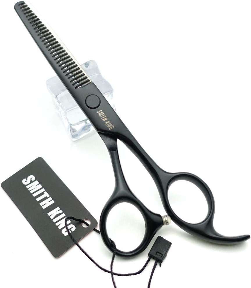5.5 Inches Hair Cutting Scissors Set with Razor Combs Lether Scissors Case,Hair Cutting Shears Hair Thinning Shears for Personal and Professional (Black) - Image 5