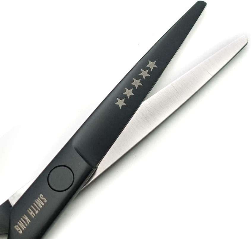 5.5 Inches Hair Cutting Scissors Set with Razor Combs Lether Scissors Case,Hair Cutting Shears Hair Thinning Shears for Personal and Professional (Black) - Image 6