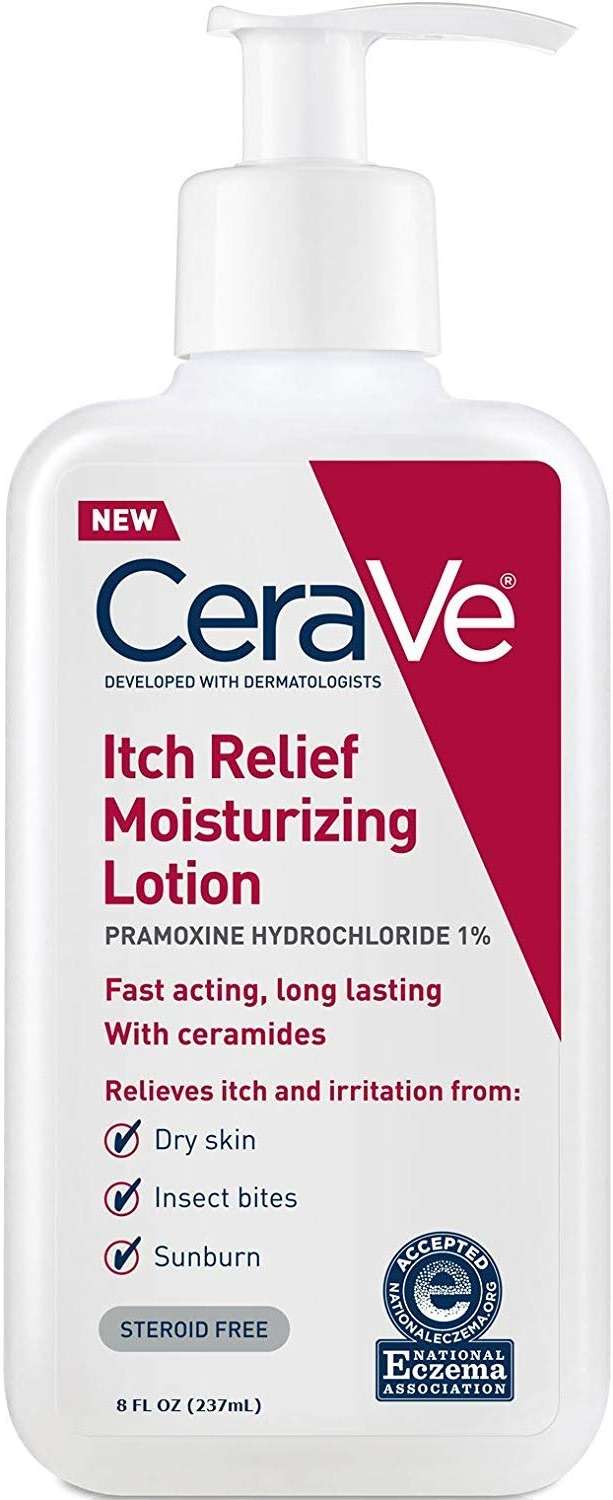 CeraVe Moisturizing Lotion for Itch Relief | 8 Ounce | Dry Skin Itch Relief Lotion with Pramoxine Hydrochloride | Fragrance Free (Pack of 4) - Image 1