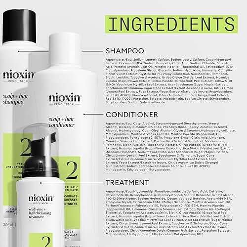 Nioxin Scalp + Hair Thickening System Kits | For Natural, Colored, & Damaged Hair with Light to Progressed Thinning | Strengthen & Boost Hair Density with Niacinamide & Biotin | 3 Month Supply - Image 10