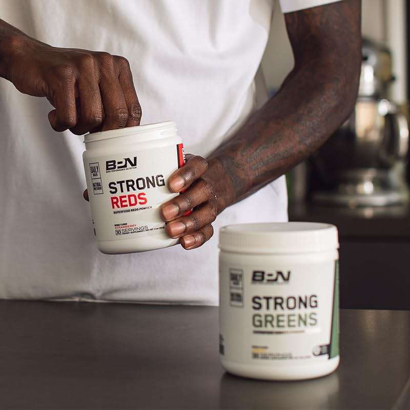 BARE PERFORMANCE NUTRITION, BPN Strong Greens Superfood Powder, Lemon, 30 Servings - Image 7