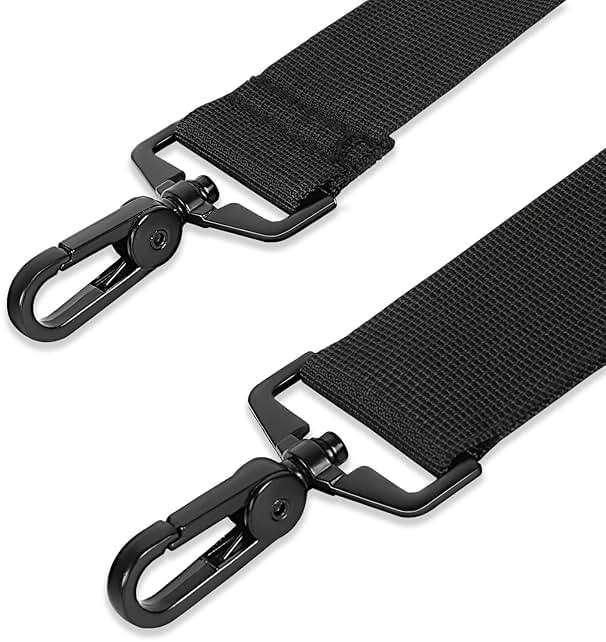 Taygeer Shoulder Strap, 52" Universal Replacement Laptop Shoulder Strap Luggage Duffel Bag Strap Adjustable Comfortable Belt with Metal Hooks for Briefcase Computer Messenger Bag Laptop Case, Black - Image 4