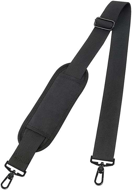 Taygeer Shoulder Strap, 52" Universal Replacement Laptop Shoulder Strap Luggage Duffel Bag Strap Adjustable Comfortable Belt with Metal Hooks for Briefcase Computer Messenger Bag Laptop Case, Black - Image 5