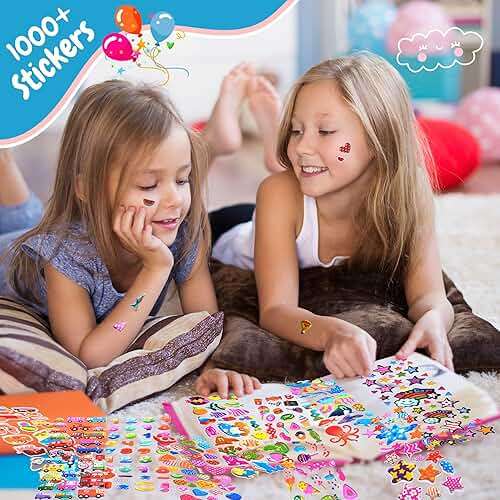 Stickers for Kids 1000+, 3D Puffy Stickers for Kids Toddlers 40 Different Sheets Variety Pack for Scrapbooking, Gifts, Rewards Including Animals, Stars, Fishes, Hearts, Dinosaurs, Cars and More - Image 2