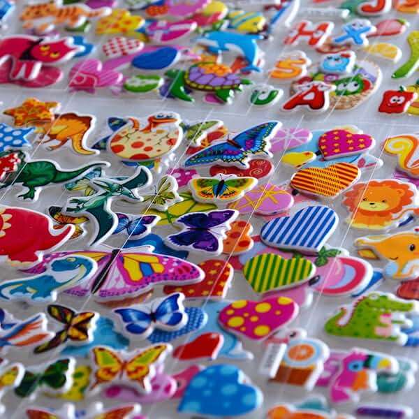 Stickers for Kids 1000+, 3D Puffy Stickers for Kids Toddlers 40 Different Sheets Variety Pack for Scrapbooking, Gifts, Rewards Including Animals, Stars, Fishes, Hearts, Dinosaurs, Cars and More - Image 6