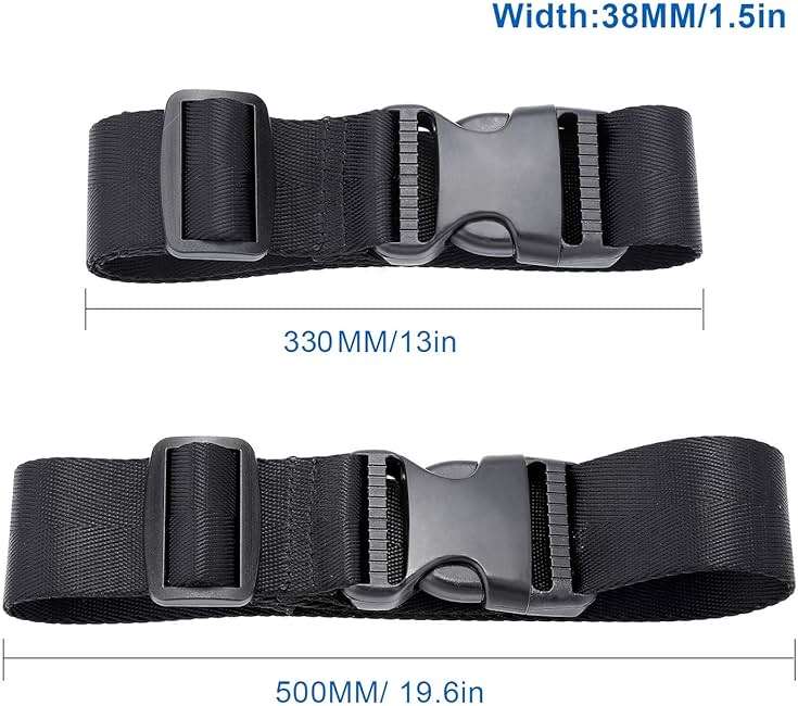 Frienda 4 Pcs Luggage Straps Add a Bag Luggage Connector Straps for Suitcase Travel Accessories Essentials to Connect Two Suitcase Adjustable Belt - Image 2
