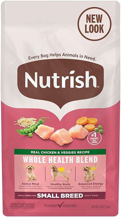 Nutrish Small Breed Real Chicken & Veggies Recipe Whole Health Blend Dry Dog Food, 6 lb. Bag, Packaging May Vary (Rachael Ray) - Image 1
