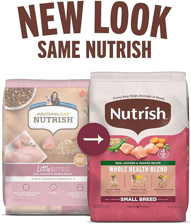 Nutrish Small Breed Real Chicken & Veggies Recipe Whole Health Blend Dry Dog Food, 6 lb. Bag, Packaging May Vary (Rachael Ray) - Image 2