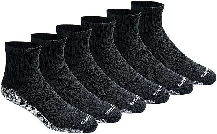 Dickies Men's Dri-Tech Moisture Control Quarter Socks, Available in M-XXL (6, 12, 18 Pairs) - Image 1