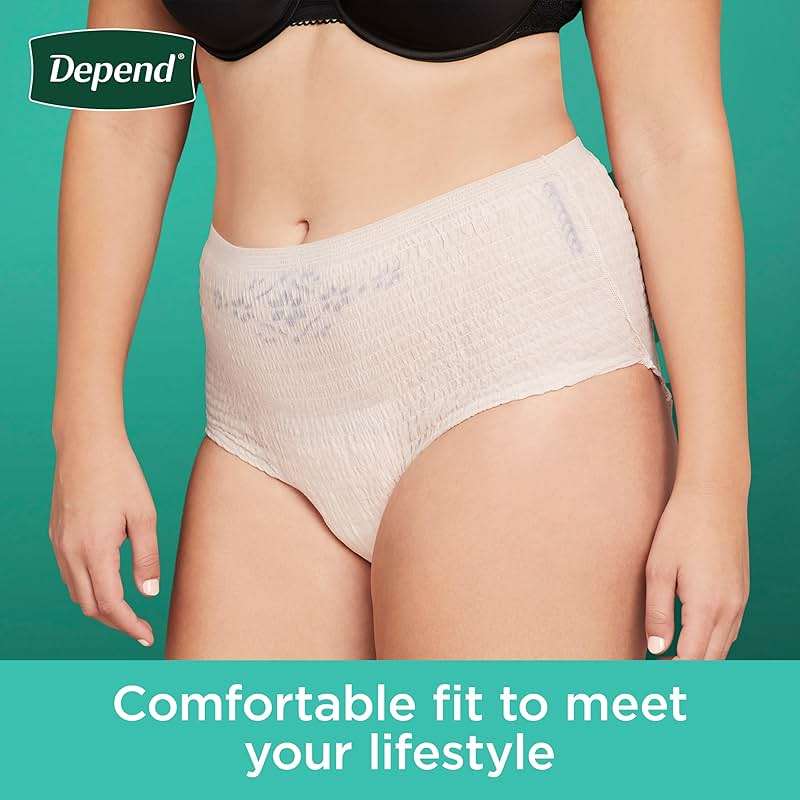 Depend Fresh Protection Adult Diapers, Incontinence Underwear for Women, Disposable, Maximum, Small, Blush, 32 Count, Packaging May Vary - Image 4