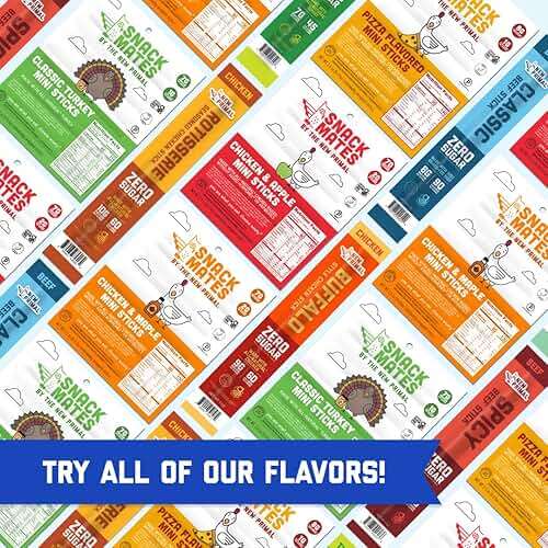 The New Primal Snack Mates Chicken & Maple Sticks, Gluten Free Healthy Snacks for Kids, Low Sugar High Protein Back to School Snacks, Mini Paleo Jerky Meat Stick, 7g Protein, 50 Calories, 40 Pack - Image 9