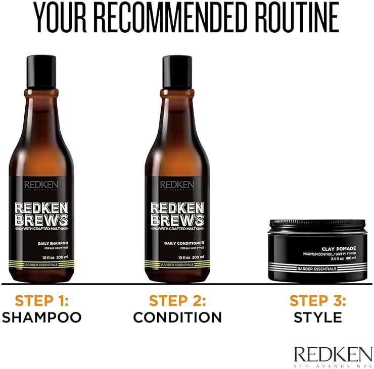 Redken Brews Daily Shampoo For Men - Lightweight Hydrating Cleanser For All Men's Hair Types, Adds Moisture and Shine to Dry Hair, 33.8 Fl Oz - Image 4
