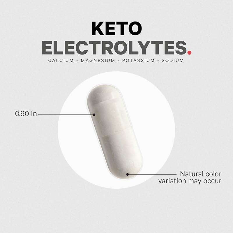 Codeage Keto Electrolytes Supplement – Vegan Electrolyte Tablets w Magnesium, Potassium, Calcium & Salt - Electrolyte Powder Salt Pills & Drink Hydration Supplements - Non-GMO Keto Diet - 180 Capsules - Image 8