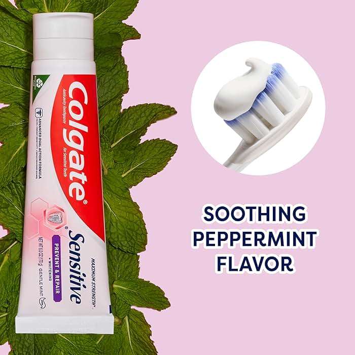 Colgate Sensitive Enamel Health Toothpaste for Sensitive Teeth, 3 Pack, Toothpaste with Fluoride and 5% Potassium Nitrate, Helps Prevent Bad Breath, Soothing Peppermint Flavor, 6 oz, 3 Pack - Image 7