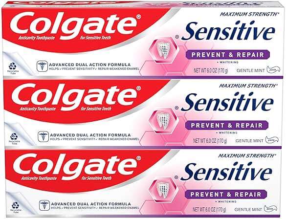 Colgate Sensitive Enamel Health Toothpaste for Sensitive Teeth, 3 Pack, Toothpaste with Fluoride and 5% Potassium Nitrate, Helps Prevent Bad Breath, Soothing Peppermint Flavor, 6 oz, 3 Pack - Image 9