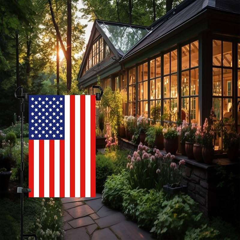 Akeydeco Garden Flag Pole Stand Holder, Garden Flags for Outside with Flag Stopper and Clip Waterproof Powder-Coated Paint for Flag Pole Holder for Outside House,Yard Flags for Outside - Image 4