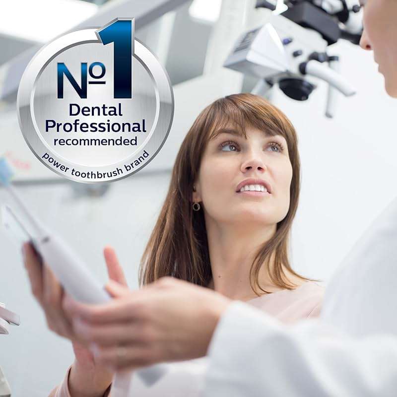 Philips Sonicare ProtectiveClean 6100 Rechargeable Electric Toothbrush, with Pressure Sensor, 3 Cleaning Modes, SmarTimer and QuadPacer, 14-Day Battery Life, Travel Case, Navy Blue, Model HX6871/49 - Image 7