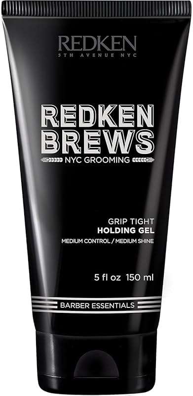 Redken Brews Holding Gel For Men For All Hair Types - Medium Hold Styling & Shine and Flake-Free With No Crunch Styling, Great For Curly Hair - Image 1