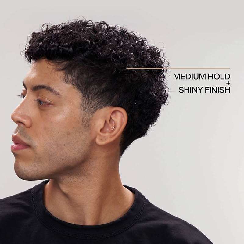 Redken Brews Holding Gel For Men For All Hair Types - Medium Hold Styling & Shine and Flake-Free With No Crunch Styling, Great For Curly Hair - Image 2