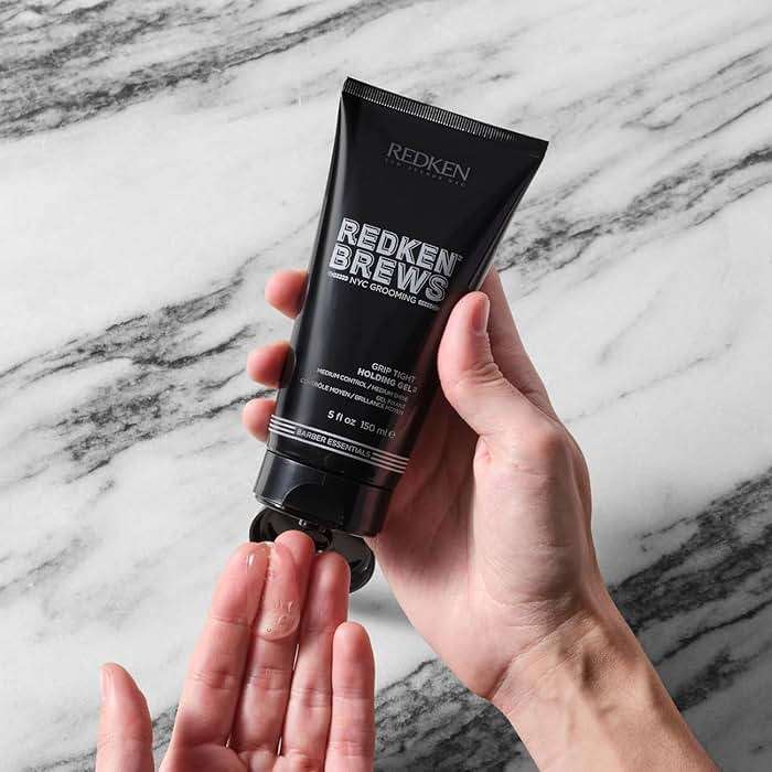 Redken Brews Holding Gel For Men For All Hair Types - Medium Hold Styling & Shine and Flake-Free With No Crunch Styling, Great For Curly Hair - Image 4