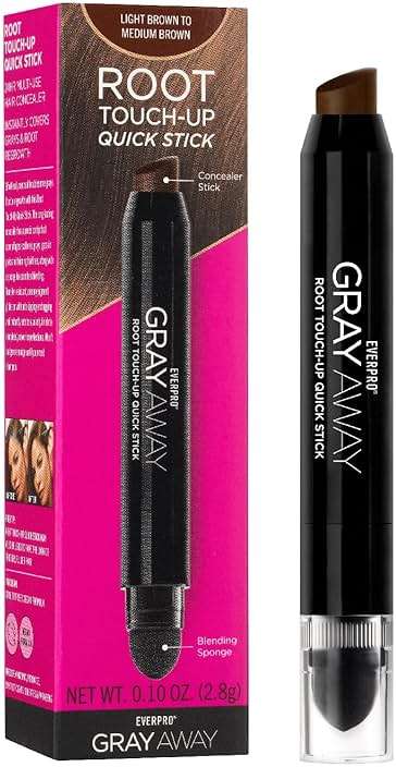EVERPRO Gray Away Root Touchup Quick Stick, Light Brown, 0.1 Oz - Image 1