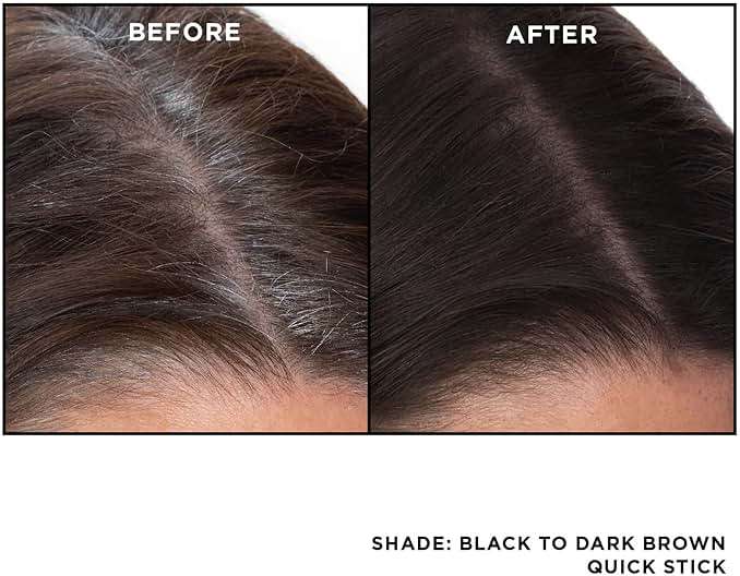 EVERPRO Gray Away Root Touchup Quick Stick, Black/Dark Brown, 0.1 Oz - Image 4