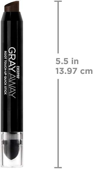EVERPRO Gray Away Root Touchup Quick Stick, Black/Dark Brown, 0.1 Oz - Image 6