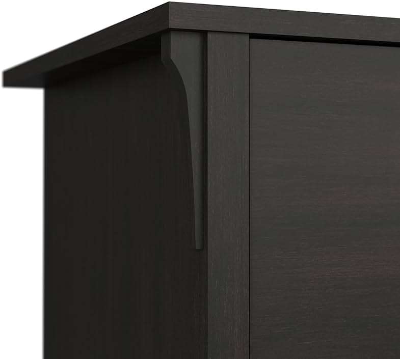 Bush Home Salinas 5 Shelf Bookcase in Vintage Black, Tall Bookshelf, Large Book Shelf for Living Room, Home Office, or Entryway - Image 3