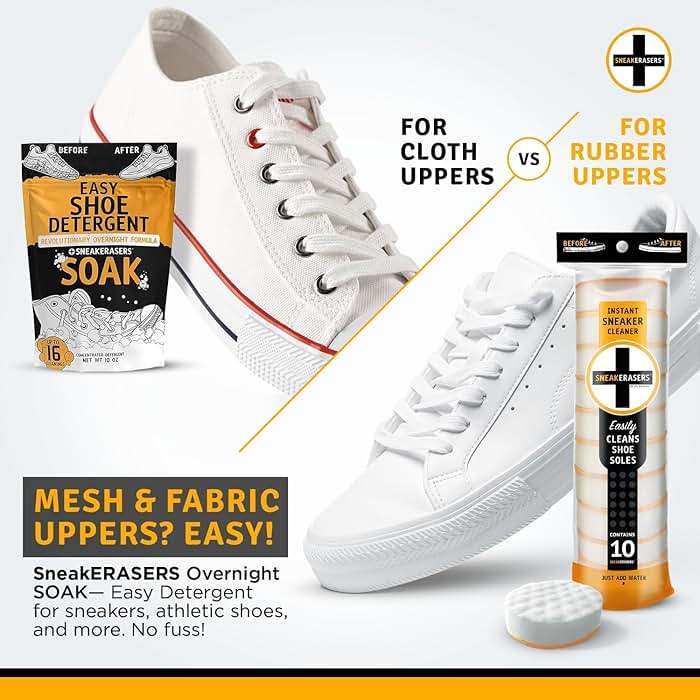 SneakERASERS Instant Sneaker Cleaner, Premium Shoe Cleaning Kit for Sneakers, Dual-Sided Sponges, Effective for Tennis Shoes & Women Men Sneakers, Gentle Rub Design (10 Pack) - Image 5