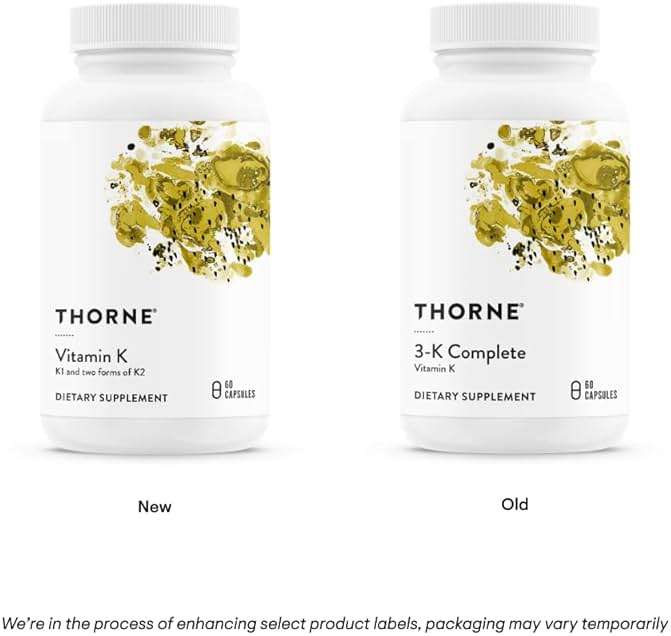 THORNE - Vitamin K - Vitamins K1 and K2 (as MK-4 and MK-7) Capsule Supplement - Supports Strong Bones* - Clinically Studied Ingredients - Third-Party Certified - Gluten, Dairy & Soy-Free - 60 Capsules - Image 4