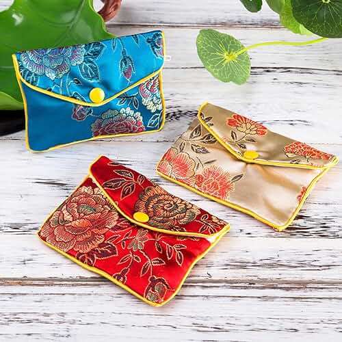 MorTime Jewellery Jewelry Silk Purse Pouch Gift Bags, Multiple Colors, Pack of 12 (Small) - Image 2