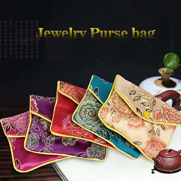 MorTime Jewellery Jewelry Silk Purse Pouch Gift Bags, Multiple Colors, Pack of 12 (Small) - Image 5