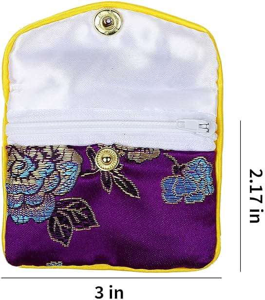 MorTime Jewellery Jewelry Silk Purse Pouch Gift Bags, Multiple Colors, Pack of 12 (Small) - Image 8