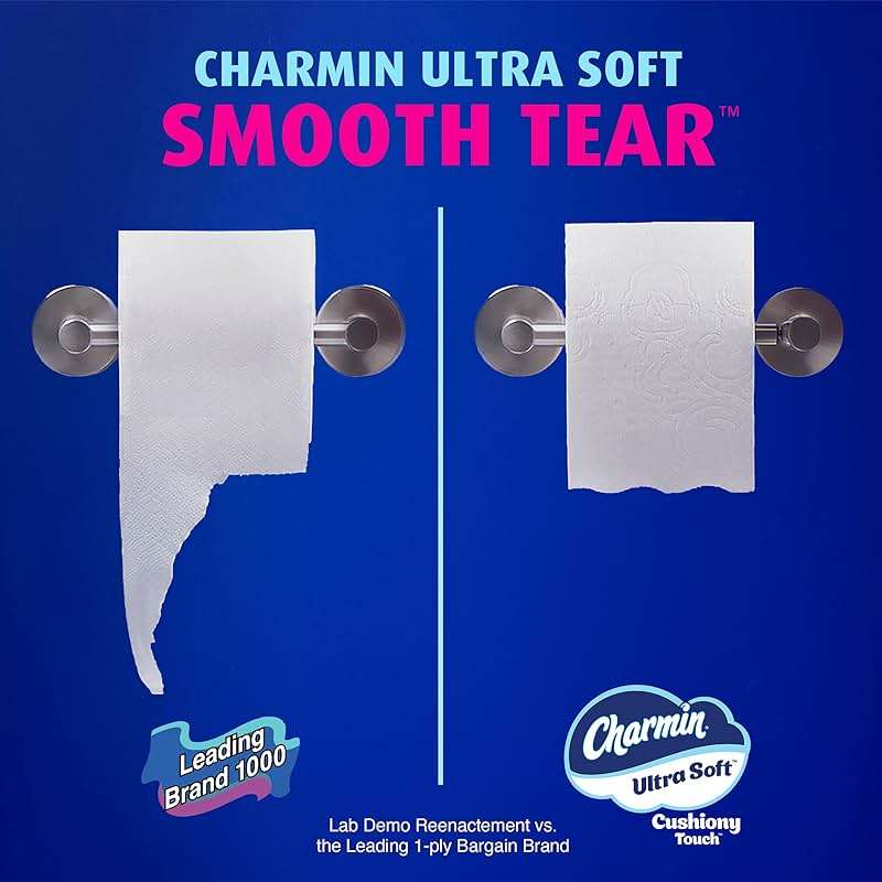 Charmin Ultra Soft Cushiony Touch 2-Ply Toilet Paper, 18 Family Mega Rolls = 90 Regular Rolls, White - Image 8
