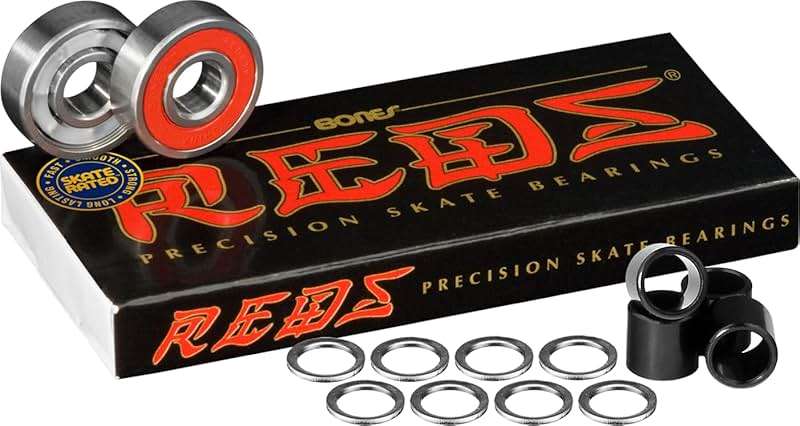 Bones Reds Bearings 8 pk w/Spacers & Washers Bundle - Image 1