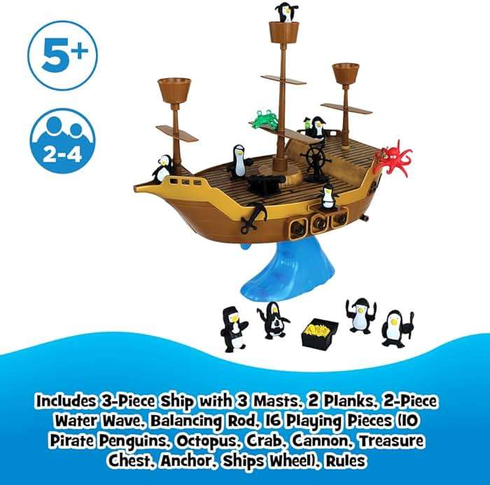 Don’t Rock the Boat Board Game-Kids Games, Family Games for Kids and Adults, Board Games for Family Night, Multi-Player Board Games, Builds Hand & Eye Coordination, Balancing Toy, Ages 5+ - Image 8