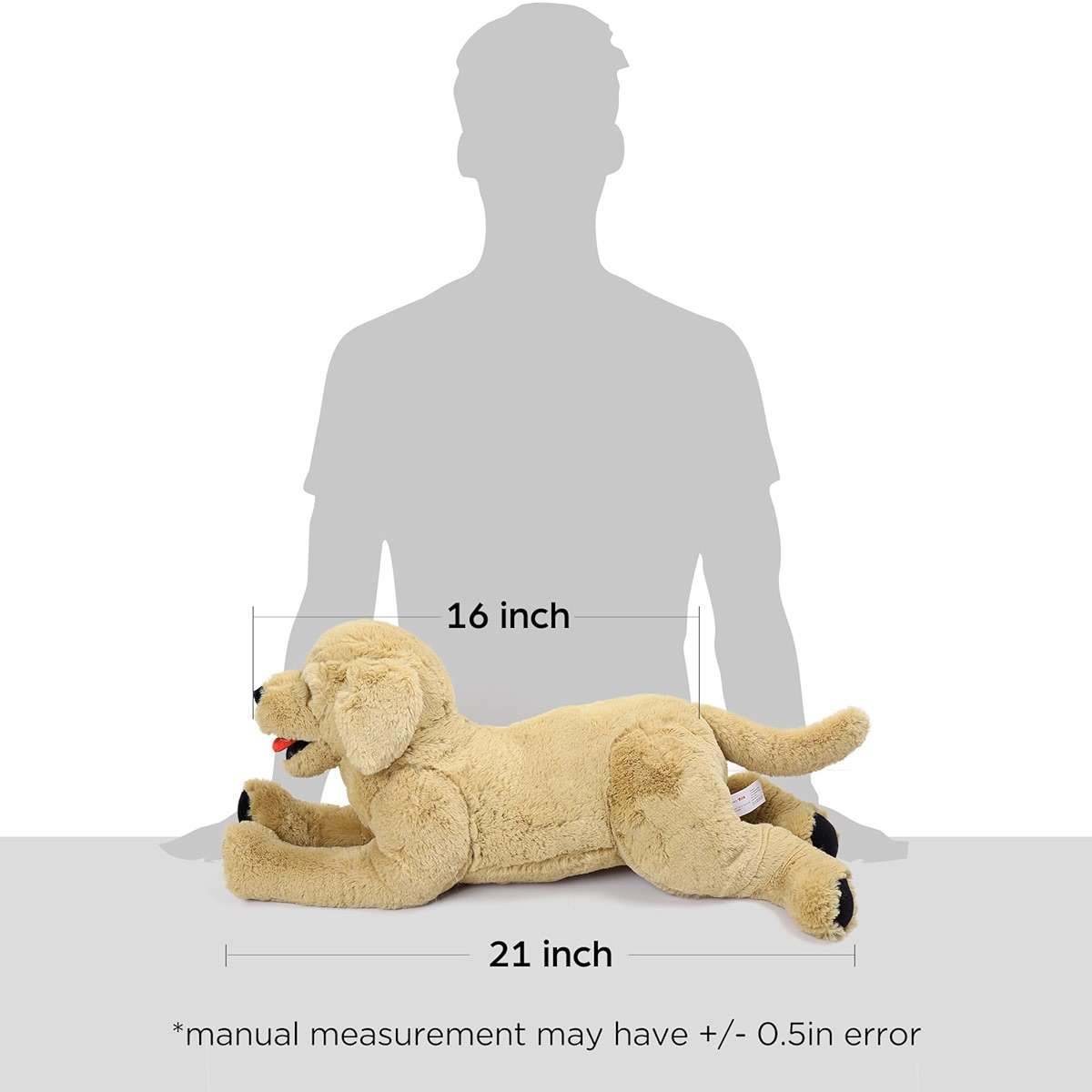 LotFancy Dog Stuffed Animals Plush, 21" Soft Cuddly Golden Retriever Plush Toys, Large Stuffed Dog, Puppy Dog Stuffed Animals, Easter Birthday Gift for Kids Girls Boys - Image 3