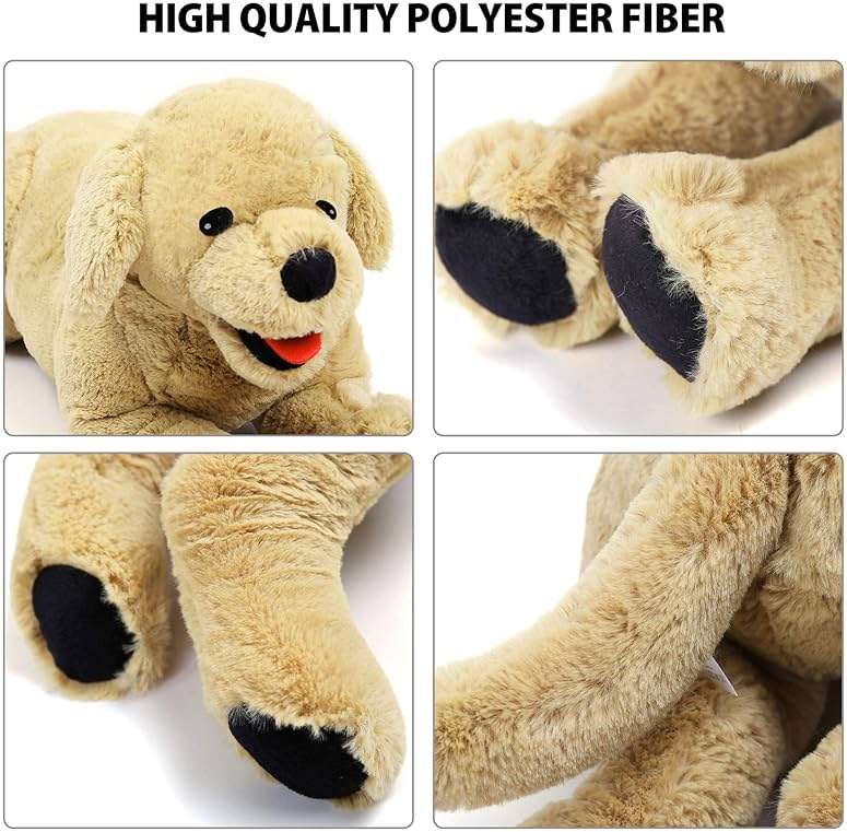 LotFancy Dog Stuffed Animals Plush, 21" Soft Cuddly Golden Retriever Plush Toys, Large Stuffed Dog, Puppy Dog Stuffed Animals, Easter Birthday Gift for Kids Girls Boys - Image 4