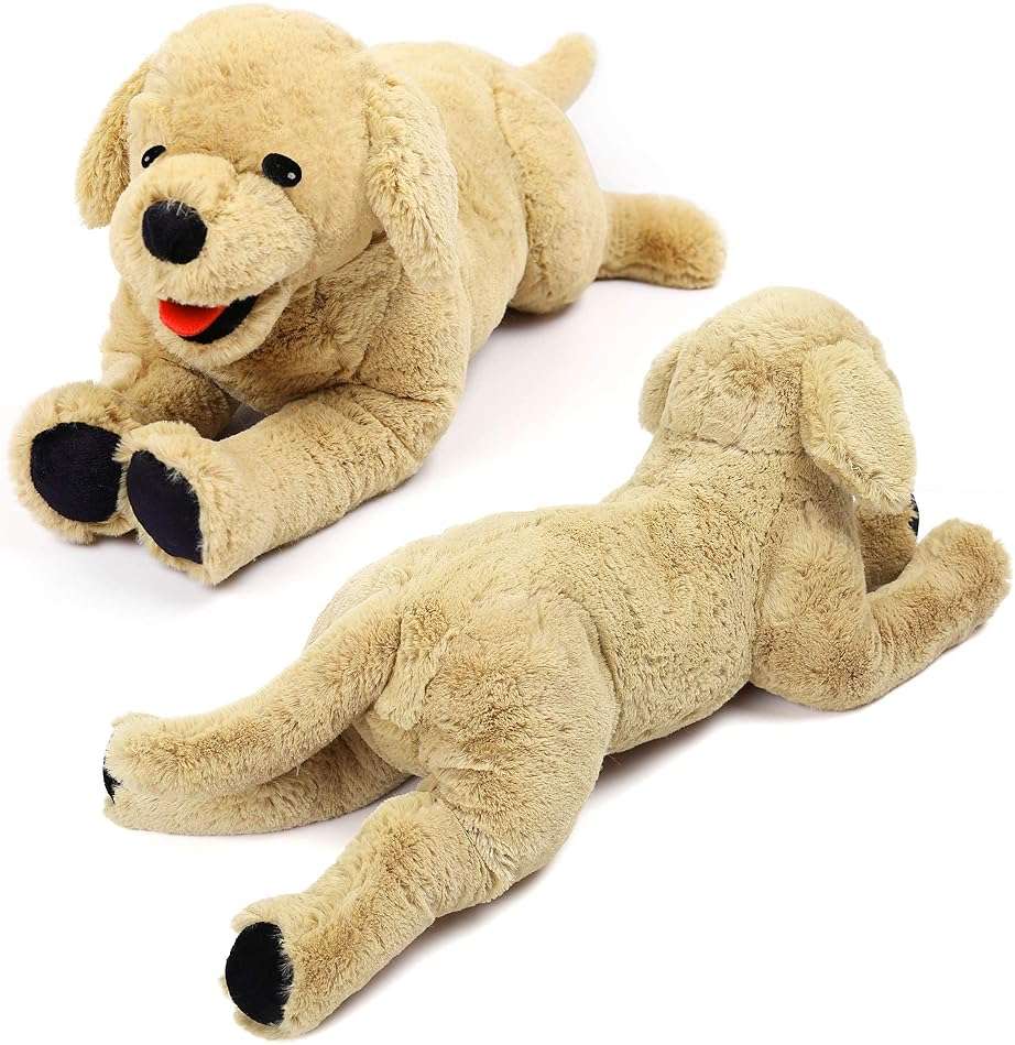 LotFancy Dog Stuffed Animals Plush, 21" Soft Cuddly Golden Retriever Plush Toys, Large Stuffed Dog, Puppy Dog Stuffed Animals, Easter Birthday Gift for Kids Girls Boys - Image 6