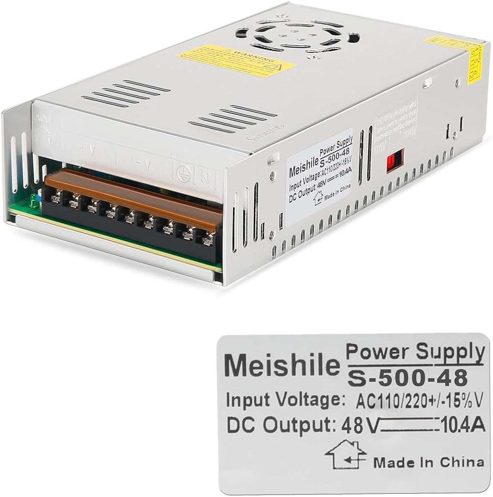 48V 10.4A 500W DC Switching Power Supply Adapter PSU AC-DC 48Volt Industrial Transformer Converter 0-8/5amps Drive Sensor System Lamp Meter Controller Servos Ultraso Electric Motor Fan SMPS 110V/220V - Image 1