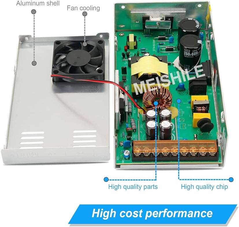 48V 10.4A 500W DC Switching Power Supply Adapter PSU AC-DC 48Volt Industrial Transformer Converter 0-8/5amps Drive Sensor System Lamp Meter Controller Servos Ultraso Electric Motor Fan SMPS 110V/220V - Image 4