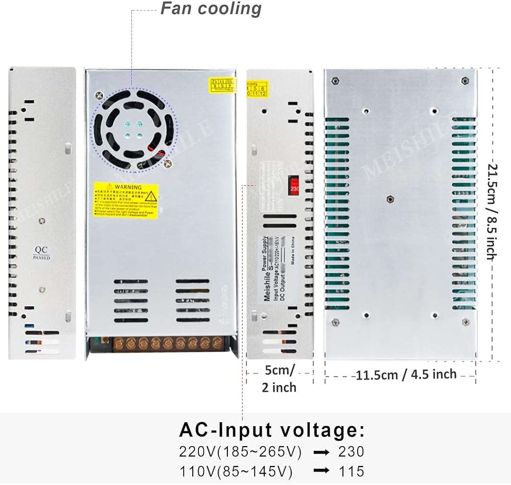 48V 10.4A 500W DC Switching Power Supply Adapter PSU AC-DC 48Volt Industrial Transformer Converter 0-8/5amps Drive Sensor System Lamp Meter Controller Servos Ultraso Electric Motor Fan SMPS 110V/220V - Image 5