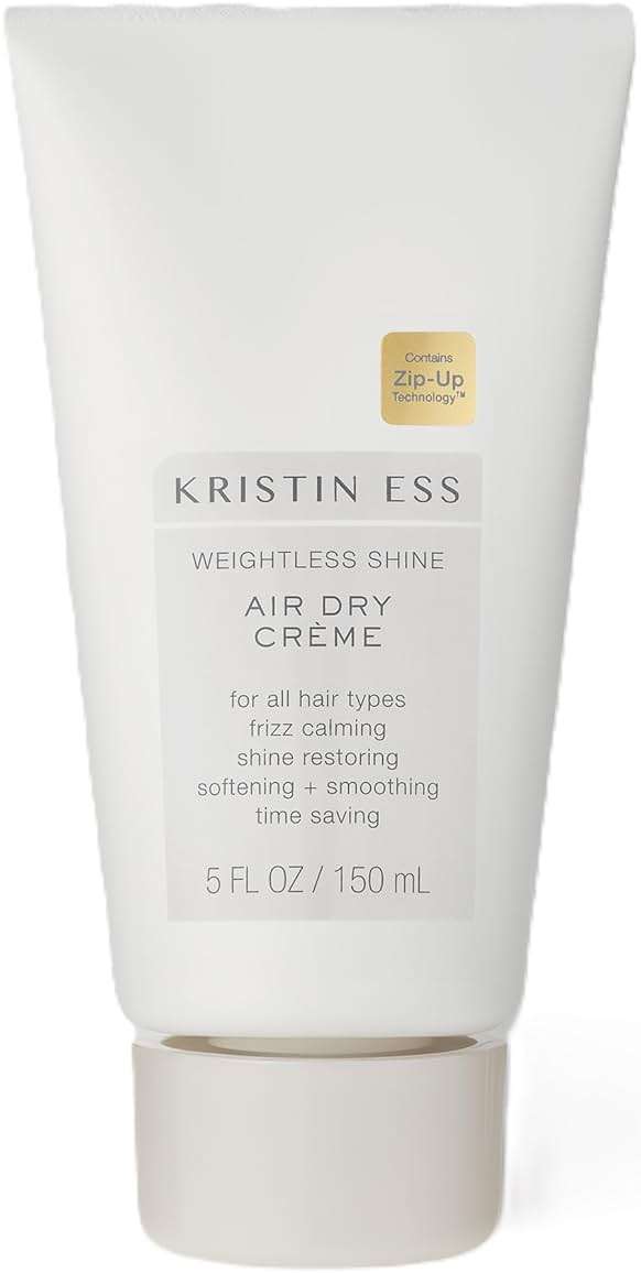 Kristin Ess Hair Weightless Shine Air Dry Cream for Curl Definition, Smoothing + Blowout Prep - Frizz Control - Light Hold - Women's Styling Product for Frizzy, Wavy + Curly Hair - Vegan - Image 1