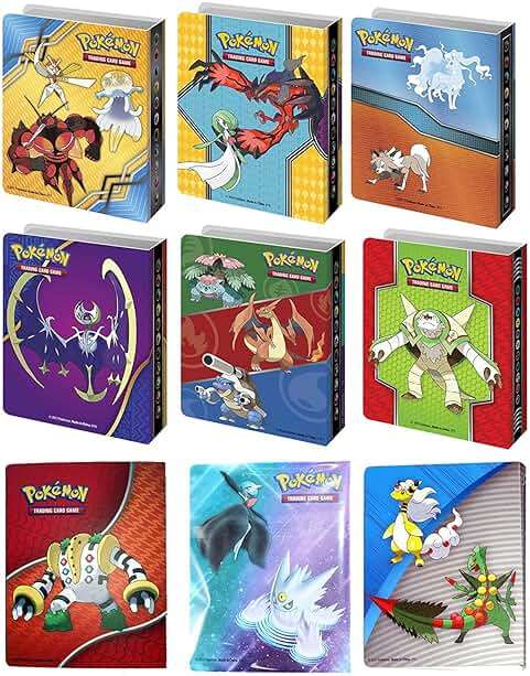 4 Pokemon Mini Album Binders Bundle For Cards - Sleeves Included - Protect Your Deck In Style - Cool Graphics Featuring Your Favorite Pokemon Characters - Durable Lightweight Design - Image 2