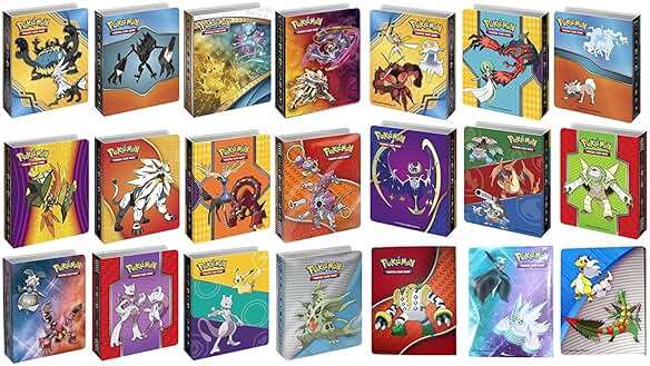 4 Pokemon Mini Album Binders Bundle For Cards - Sleeves Included - Protect Your Deck In Style - Cool Graphics Featuring Your Favorite Pokemon Characters - Durable Lightweight Design - Image 3