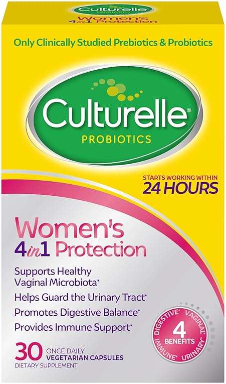 Culturelle Probiotics for Women with Prebiotics - 4-in-1 for Vaginal, Digestive, Urinary & Immune Health - pH Balance, Bloating & Gas Relief - Daily Vegetarian Capsules, Non-GMO - 30 Count - Image 1